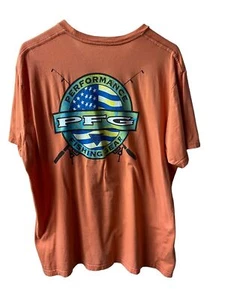 Columbia pfg T shirt Mens Size XL Orange Art Graphic Crew Neck Jersey - Picture 1 of 4