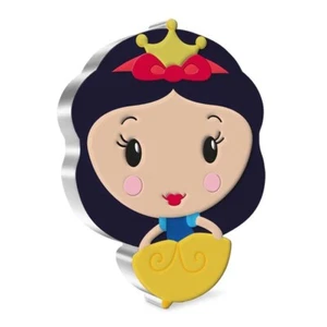 SNOW WHITE Disney Chibi 1 Oz Silver Coin $2 Niue 2021 - Picture 1 of 4