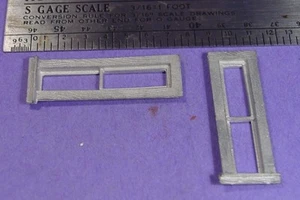 S SCALE Sn3 1/64 TALL NARROW WINDOWS WISEMAN MODEL SERVICES DETAIL PARTS: S381 - Picture 1 of 1