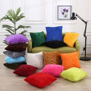 Fluffy Plush Throw Pillow Case Soft Square Home Sofa Couch Decor Cushion Covers