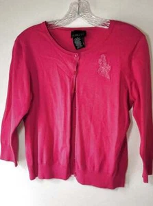 Vintage SCARLETT Größe 12 Damen rosa Strickpullover SEIDENMISCHUNG - Bild 1 von 2