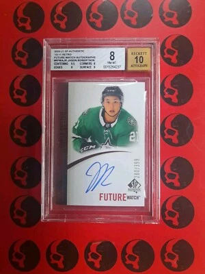 2020-21 Jason Robertson Future Watch Retro/399 BGS 8 Auto 10 SP Authentic RFWAJR - Image 1 of 2