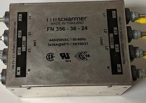 Schaffner FN 356-36-24 3-Phase Power Phase Filter 440 250V 250VAC 50 60Hz 36A - Picture 1 of 4