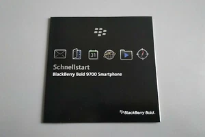 BlackBerry Bold 9700 Smartphone Anleitung Schnellstart - Zdjęcie 1 z 2