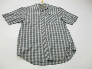 COLUMBIA TITANIUM Men's Size S Classic Geometric Print Nylon Gray Shirt - Picture 1 of 6