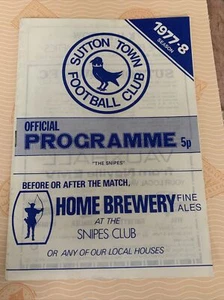 1977 Sutton Town V Skegness Town Soccer/football Programme - Picture 1 of 3