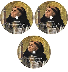 Saint Thomas Aquinas 25 Christian Commentary Audiobooks in 3 MP3 Audio DVDs - Picture 1 of 1