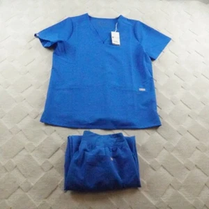 Figs 2pz Scrub Set Casma Tre Tasche Scrub Top L/Livingston Basic Scrub Pant M - Foto 1 di 22