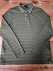 Ted Baker Penine Mens Khaki Green Long Sleeve Polo Size 5 Superb Condition