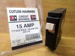Eaton CH115 Cutler-Hammer 15A 1Pole Circuit Breaker 120 Volts - Picture 1 of 3