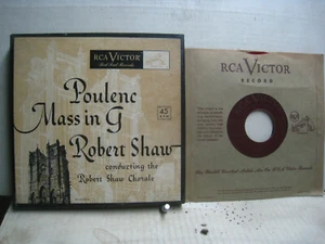 Poulenc Mass in G, Robert Shaw Chorale *RCA Victor WDM 1409 (3) 45 rpm mono - Picture 1 of 1