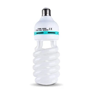135W Light Bulb 5500K CFL Daylight Spiral Softbox Lighting Kit Bulb in E27/E2... - Picture 1 of 7