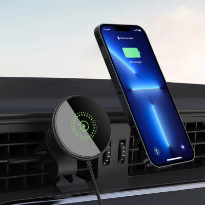30W Schnell Kabellos Magnet Auto Ladegerät Halter Halterung Für iPhone 17 16 15 - Bild 1 von 4