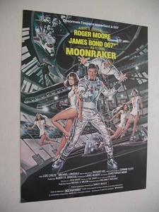 Moonraker 1979 JAMES BOND 007 PLAQUETTE PRESSE ORIGINALE SYNOPSIS / ADVERTISING - Photo 1/2