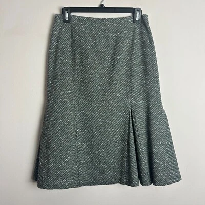 Falda para mujer Etcetera 2 azul texturizado tweed mezcla de lana carrera ALine  Foto 1 de 4