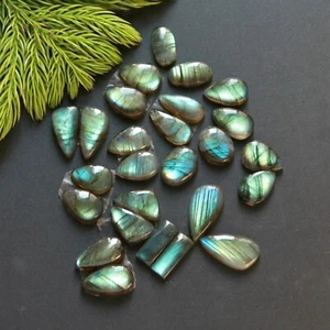 13Pair 120Cts Natural Labradorite Cabochon Gemstone Pair Lot 19x10-14x7mm #14852 - Picture 1 of 8