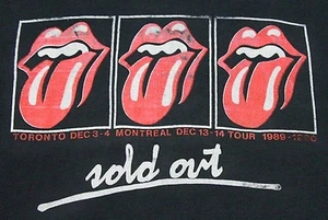 L * thin vtg 80s 1989 the ROLLING STONES Toronto x Montreal CANADA tour t shirt - Picture 1 of 8