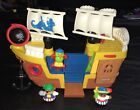 FISHER-PRICE LITTLE PEOPLE LIL' PIRATE SHIP WITH 3 FIGURES & CANNON BALL Lot 3