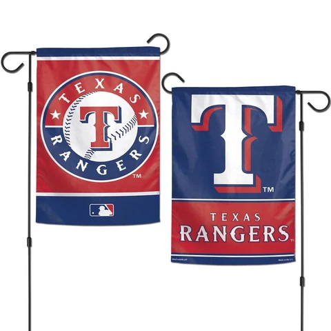 TEXAS RANGERS LOGO 12"X18" 2-SIDED GARDEN FLAG NEW WINCRAFT 🤠 Cover
