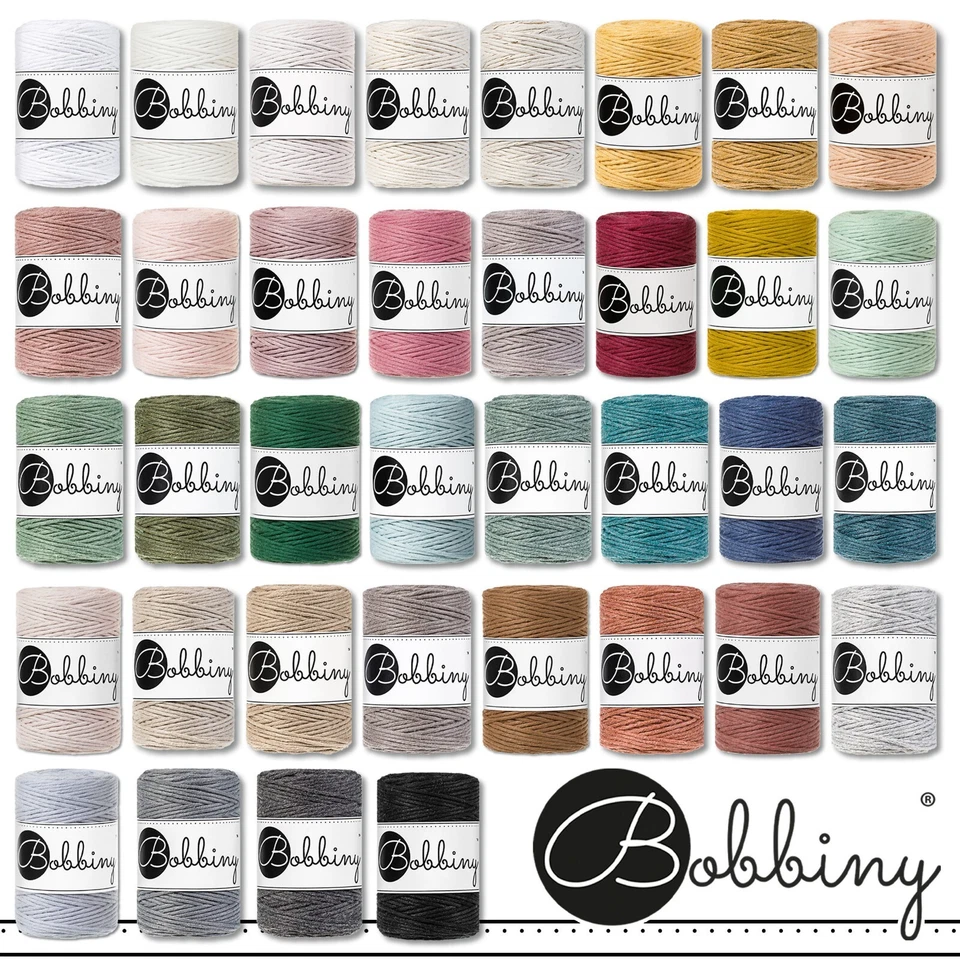 Bobbiny 100 m Cordón Macramé Ø 3 mm Hobby Manualidades Semáforo Floral 36 Colores - Imagen 1 de 1