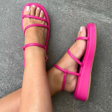 Women Sandals Flat Summer Open Toe Comfortable Platform Strap Shoes Slippers