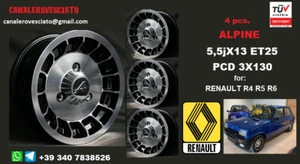 Cerchi in Lega Alpine Turbo da 13 pollici 3 fori per Renault R4 R5 R6 R7 4 5 6 7 - Imagen 1 de 15