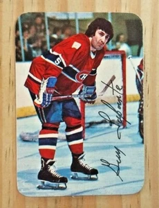 1976-77 Topps Guy Lapointe Inserto Brillante #17 Montreal Canadiens Bruins Azul - Imagen 1 de 2