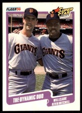 1990 Fleer Will Clark/Kevin Mitchell Baseball Cards #637