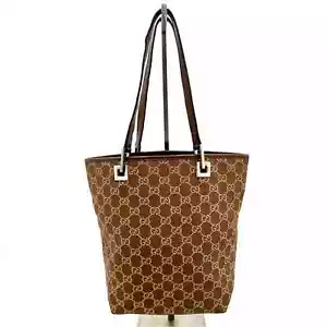 Piccola borsa a tracolla Gucci vintage GG marrone tela - Foto 1 di 16
