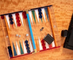 Bey Berk Acrylic Backgammon Set- Multi Color - Picture 1 of 5