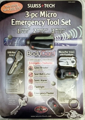 Swiss+Tech 3 Piece Micro 5-in-1 Emergency Tool Set - 760750610026  *** Brand New - Image 1 of 4