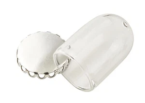 Ciondolo campana in vetro 2 pezzi 20 x 30 mm - Foto 1 di 2