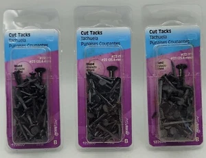 (3 Pack Lot) Box Hillman #22, 1" Blued Cut Tacks 122600 NEW  - Picture 1 of 6