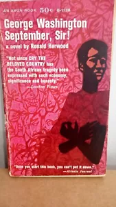 Ronald Harwood: George Washington September, Sir! South Africa. Avon 1962 1st Ed - Foto 1 di 6