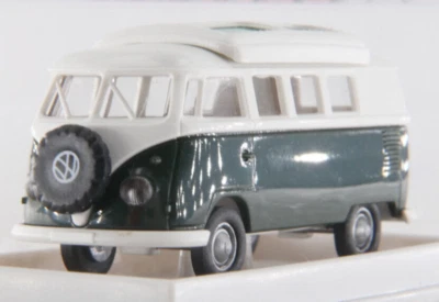 Brekina 1:87 VW A.S.S T1 T1b Bus Bulli Campingbus Weiß Dunkelgrün 3268 OVP MiB - Bild 1 von 4