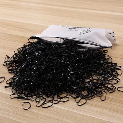 500pcs Disposable Hair Ties – Elastic Ponytail Holders Rubber Bands Set - NEW - Image 1 of 4