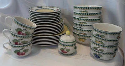 Juego de vajilla de porcelana Villeroy & Boch "Jardín francés" - Motivo de fruta Foto 1 de 4