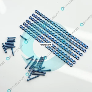 1.5mm Veterinary Orthopedic Cuttable Locking Plates & Screws 47 Pcs Set Titanium - Picture 1 of 4