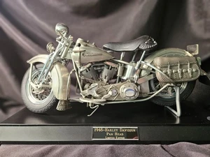 Franklin Mint 1948 Harley-Davidson Pan Head Pewter 1:6 Scale Inv. #3646 - Picture 1 of 8