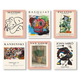 Mix Artist Wall Art, Set of 6 Poster Prints (8'' x 10''), Living Room & Bedro... - Picture 1 of 8