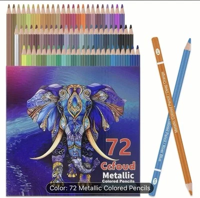CCFOUD 72 LÁPICES DE COLORES METALIZADOS NUEVOS Envío Incluido Foto 1 de 3