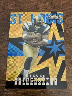 2004 Steven Jackson /150 GOLD XFRACTOR Rc Rams ROOKIE Topps FINEST - Image 1 of 2
