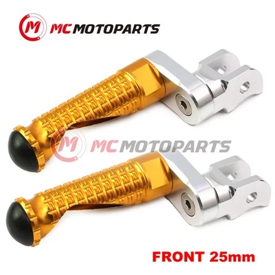 GOLD MPRO 25mm Extension Front Footpegs For Ducati 1098 S/R/EVO 07-09 08 - Image 1 of 4
