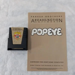 Vintage Popeye Atari 400/800 Game Cartridge with Manual - Picture 1 of 4