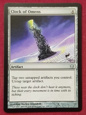 Magic The Gathering FIFTH DAWN CLOCK OF OMENS artifact card MTG - Image 1 of 2