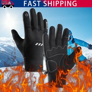 Winter Waterproof Touch Screen Warm Gloves Windproof Wear-resistant Ski Cycling - Picture 1 of 19