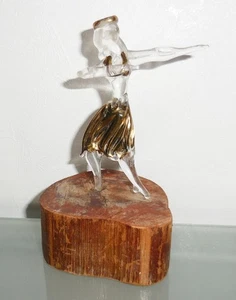 FIGURA DE CRISTAL HAWAIANO DE COLECCIÓN BRILLANTE DISEÑO DE BAILARINA HULA - Imagen 1 de 6
