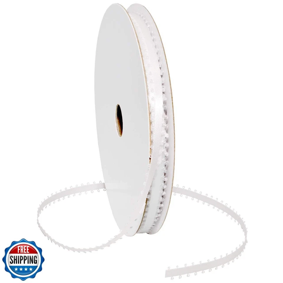 Morex Ribbon Picot Ribbon, 3/16" x 40 yd, White - Image 1 of 1
