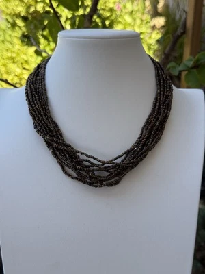 Silpada Multi-strand Bronze, Brown Seed Bead 16" Necklace N1815  - Image 1 of 4