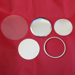 100 Stck. 2,25 Zoll Tecre Komplett Spiegel Rücktaste für Abzeichen Maschine Teile Set - Bild 1 von 1
